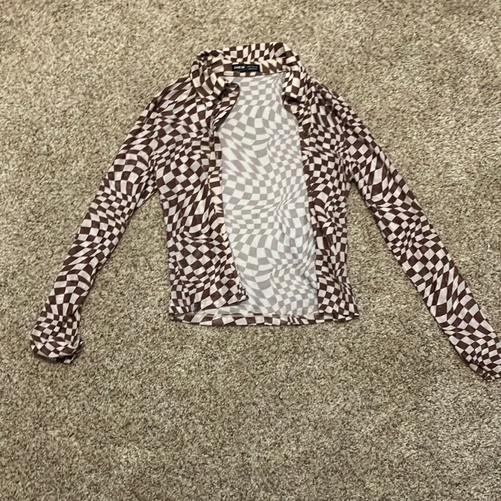 checkered sheer flannel